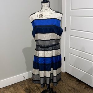 Danny  and Nicole plus size 18 a-line because dress. Cream,Black, Royal Blue